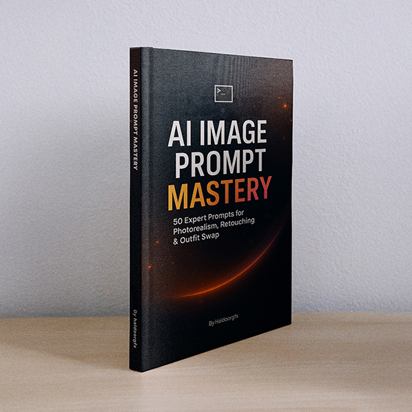 AI Image Prompt Mastery – 50 Expert Prompts for Photorealism, Retouching & Outfit Swap